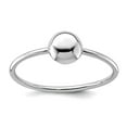 thumbnail image 1 of 925 Sterling Silver Rhodium Plated Polished Bead Ring Size 6 1.11mm Wide Ring for Women - .9 Grams, 1 of 2