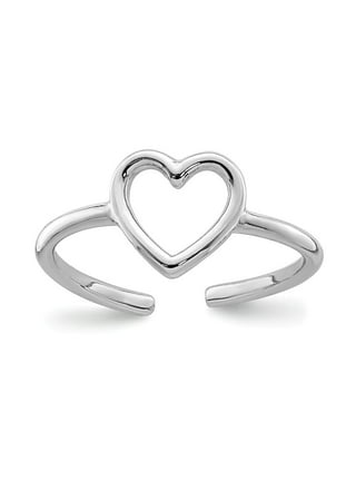 ChicSilver 2 Pcs 925 Sterling Silver Toe Rings Hypoallergenic Thin