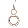 thumbnail image 1 of 925 Sterling Silver Rhodium-p Rose-tone Polished With 2inch Extension Necklace 16.5 Inch Pendant Necklace for Women, 1 of 2