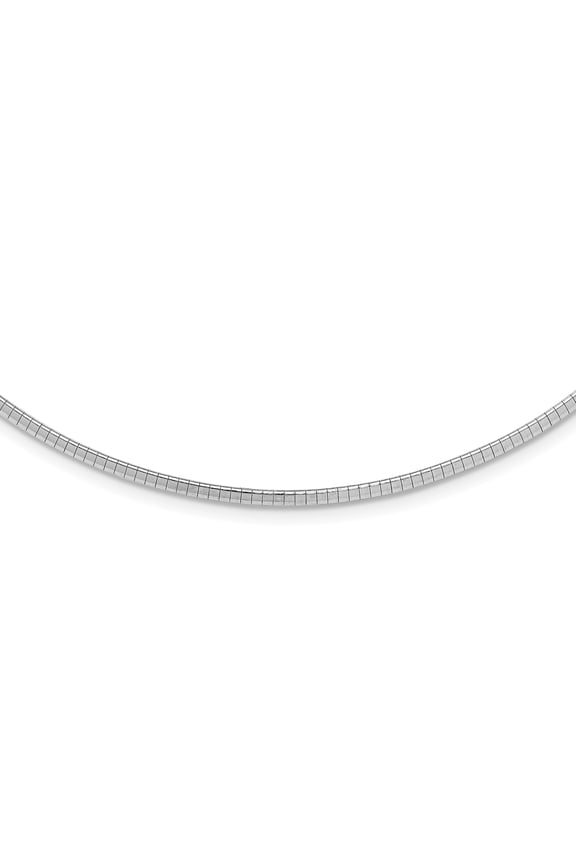 925 Sterling Silver Rhodium-plated 2mm Cubetto with Extender Chain Necklace 16 Inch