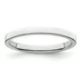 thumbnail image 1 of 925 Sterling Silver Rhodium-plated 2mm Flat Band Ring Size 5, 1 of 6