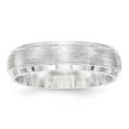 thumbnail image 1 of 925 Sterling Silver Rhodium-plated 6mm Brushed Fancy Band Ring Size 10.5, 1 of 7