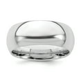 thumbnail image 1 of 925 Sterling Silver Rhodium-plated 8mm Comfort Fit Band Ring Size 8.5, 1 of 6