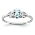 thumbnail image 1 of 925 Sterling Silver Rhodium-plated Aquamarine Ring Size: 8; for Adults and Teens; for Women and Men, 1 of 1