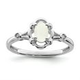thumbnail image 1 of 925 Sterling Silver Rhodium-plated Created Opal & Diam. Ring Size: 6; for Adults and Teens; for Women and Men, 1 of 5