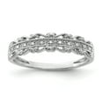 thumbnail image 1 of 925 Sterling Silver Rhodium-plated Diamond Band Ring Size 6, 1 of 2