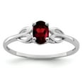 thumbnail image 1 of 925 Sterling Silver Rhodium-plated Garnet Ring Size: 9; for Adults and Teens; for Women and Men, 1 of 1