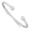 thumbnail image 1 of 925 Sterling Silver Rhodium-plated Polished Cuff Child's Bangle Bracelet, 1 of 2
