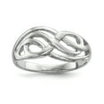 thumbnail image 1 of 925 Sterling Silver Rhodium-plated Polished Infinity Ring Size 6, 1 of 7