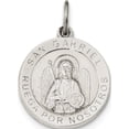thumbnail image 1 of 925 Sterling Silver Rhodium-plated Spainsh St. Gabriel Medal (19x28mm) Pendant / Charm, 1 of 1