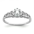 thumbnail image 1 of 925 Sterling Silver Rhodium-plated White Topaz & Diam. Ring Size: 5; for Adults and Teens; for Women and Men, 1 of 1