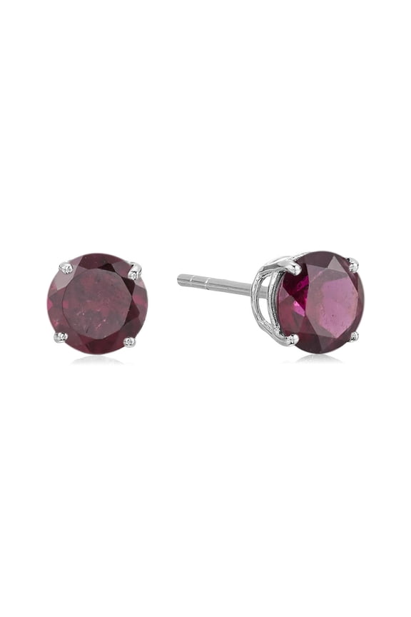 925 Sterling Silver Rhodolite Garnet Earring
