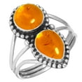 thumbnail image 1 of 925 Sterling Silver Ring Amber Handmade Jewelry, 1 of 5