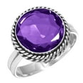 thumbnail image 1 of 925 Sterling Silver Ring Amethyst Quartz Handmade Jewelry, 1 of 5