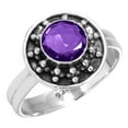 thumbnail image 1 of 925 Sterling Silver Ring Amethyst Quartz Handmade Jewelry, 1 of 5