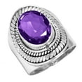 thumbnail image 1 of 925 Sterling Silver Ring Amethyst Quartz Handmade Jewelry, 1 of 5