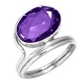 thumbnail image 1 of 925 Sterling Silver Ring Amethyst Quartz Handmade Jewelry, 1 of 5
