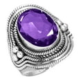 thumbnail image 1 of 925 Sterling Silver Ring Amethyst Quartz Handmade Jewelry, 1 of 5