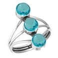 thumbnail image 1 of 925 Sterling Silver Ring Blue Quartz Handmade Jewelry, 1 of 5