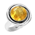 thumbnail image 1 of 925 Sterling Silver Ring Citrine Quartz Handmade Jewelry, 1 of 5