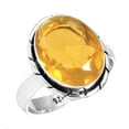 thumbnail image 1 of 925 Sterling Silver Ring Citrine Quartz Handmade Jewelry, 1 of 5