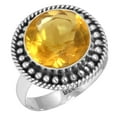 thumbnail image 1 of 925 Sterling Silver Ring Citrine Quartz Handmade Jewelry, 1 of 5