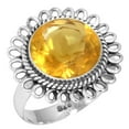 thumbnail image 1 of 925 Sterling Silver Ring Citrine Quartz Handmade Jewelry, 1 of 5