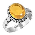 thumbnail image 1 of 925 Sterling Silver Ring Citrine Quartz Handmade Jewelry, 1 of 5