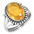 thumbnail image 1 of 925 Sterling Silver Ring Citrine Quartz Handmade Jewelry, 1 of 5