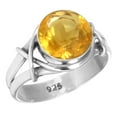 thumbnail image 1 of 925 Sterling Silver Ring Citrine Quartz Handmade Jewelry, 1 of 5
