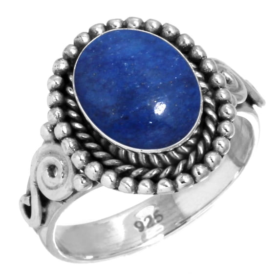 925 Sterling Silver Ring Natural Lapis Handmade Jewelry