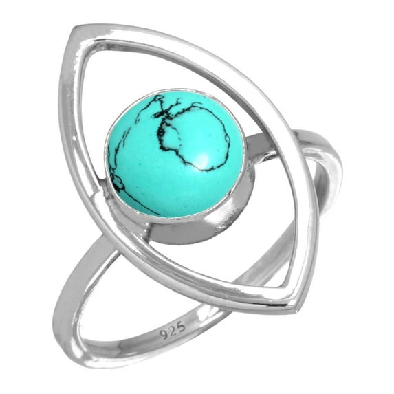 Turquoise Ring 925 Sterling Silver Handmade Jewelry