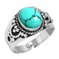 thumbnail image 1 of 925 Sterling Silver Ring Turquoise Handmade Jewelry, 1 of 6