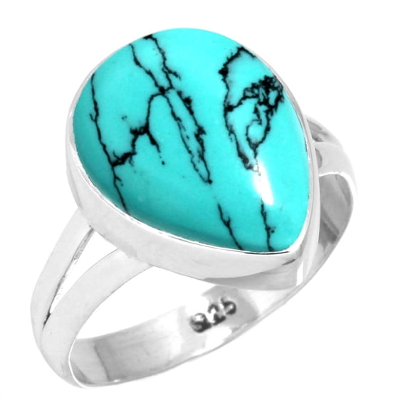 Turquoise Ring 925 Sterling Silver Handmade Jewelry