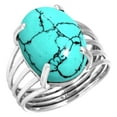 thumbnail image 1 of Turquoise Ring 925 Sterling Silver Handmade Jewelry, 1 of 6