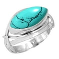 thumbnail image 1 of 925 Sterling Silver Ring Turquoise Handmade Jewelry, 1 of 6
