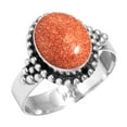 thumbnail image 1 of 925 Sterling Silver Ring Gold Stone Handmade Jewelry, 1 of 5