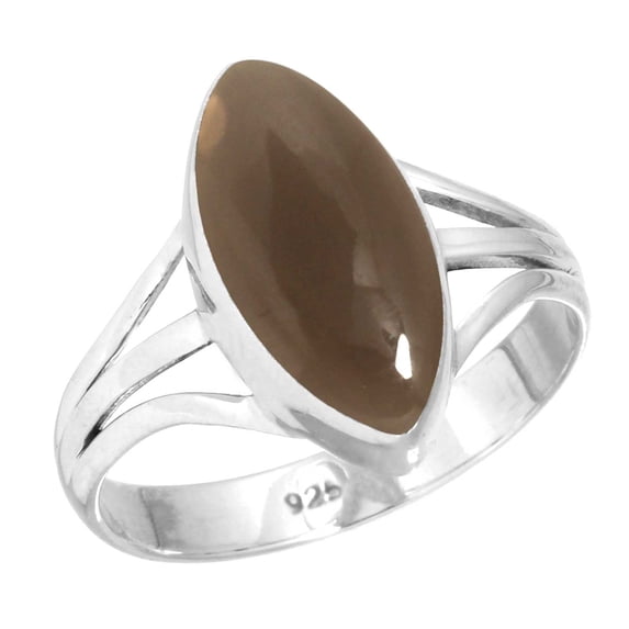 Natural Smoky Topaz Ring 925 Sterling Silver Handmade Jewelry