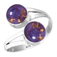 thumbnail image 1 of 925 Sterling Silver Ring Copper Purple Turquoise Handmade Jewelry, 1 of 6