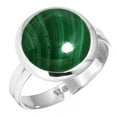 thumbnail image 1 of Natural Malachite Ring 925 Sterling Silver Handmade Jewelry, 1 of 6