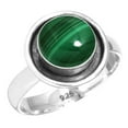 thumbnail image 1 of 925 Sterling Silver Women Jewelry Natural Malachite Ring, 1 of 6