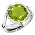 thumbnail image 1 of 925 Sterling Silver Ring For Women - Girls Green Peridot Quartz Gemstone Silver Ring Size 5 August Birthstone Hand Made Silver Ring Size 5 Mothers' Day Gift For Mother Gemstone 925 Silver Jewelry, 1 of 5