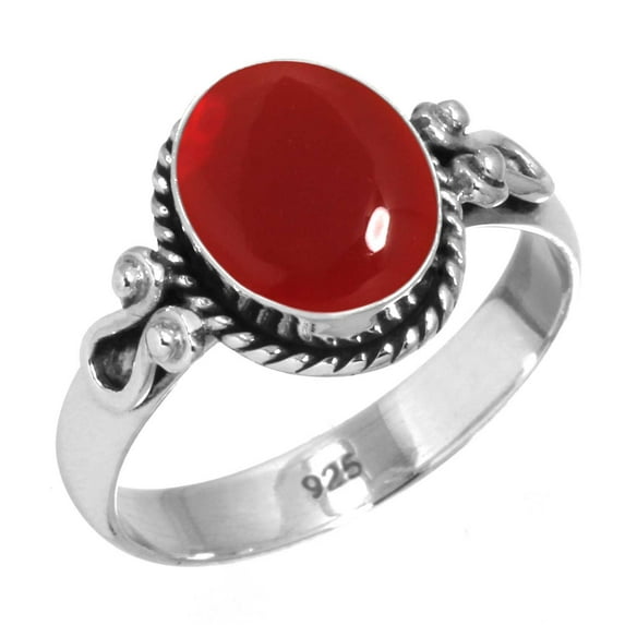 Garnet Quartz Women Jewelry 925 Sterling Silver Ring