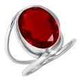 thumbnail image 1 of 925 Sterling Silver Ring For Women - Girls Red Ruby Simulated Gemstone Silver Ring Size 11.5 July Birthstone Fashion Silver Ring Size 11.5 Engagement Gift For Women 925 Silver Gemstone Jewelry, 1 of 5