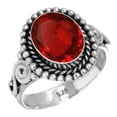 thumbnail image 1 of 925 Sterling Silver Ring Ruby Simulated Handmade Jewelry, 1 of 5