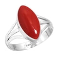 thumbnail image 1 of 925 Sterling Silver Ring Red Stone Handmade Jewelry, 1 of 5