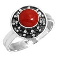 thumbnail image 1 of Red Stone Women Jewelry 925 Sterling Silver Ring, 1 of 5