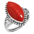 thumbnail image 1 of Red Stone Ring 925 Sterling Silver Handmade Jewelry, 1 of 5