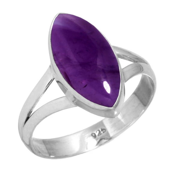 Natural Amethyst Ring 925 Sterling Silver Handmade Jewelry