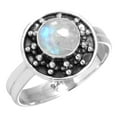 thumbnail image 1 of Natural Rainbow Moonstone Ring 925 Sterling Silver Handmade Jewelry, 1 of 6
